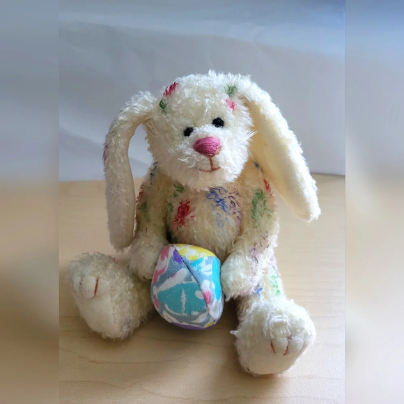 TY 1993 Attic Treasure Beanie Baby Georgia‎ Jointed Easter Bunny Vintage/Retired - Picture 1 of 11